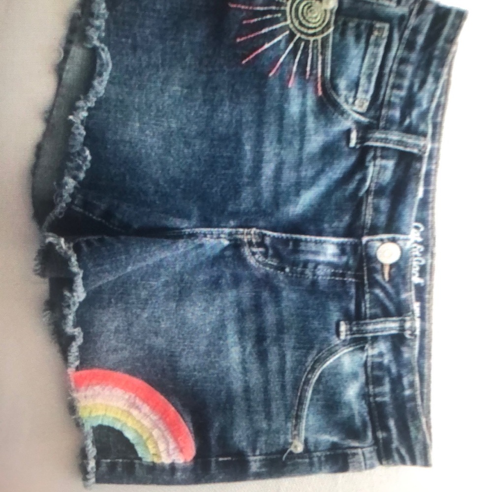 NWT Car & jack Rainbow jean shorts